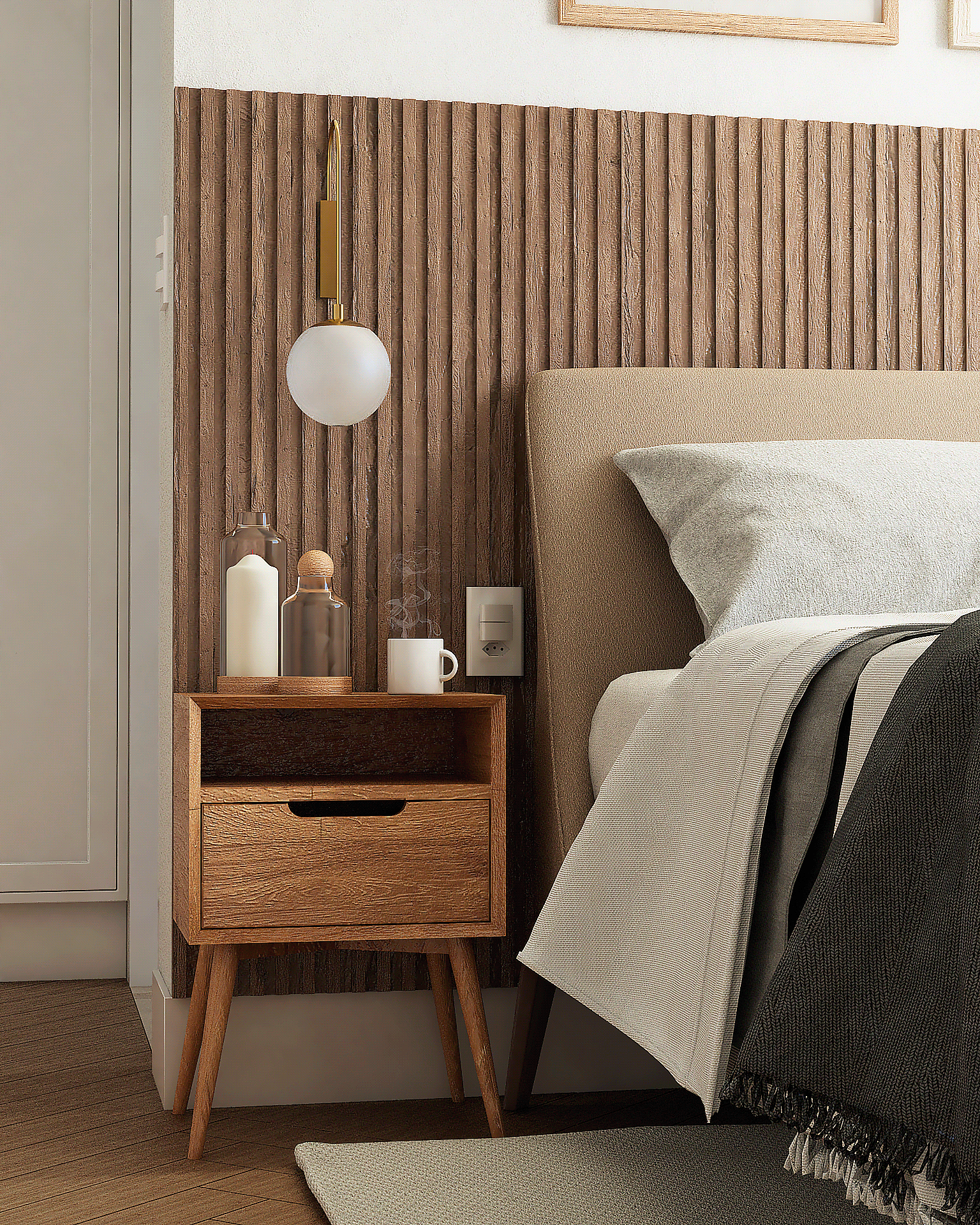 Vitra Bedroom 室内设计与 3D 可视化丨巴西-7