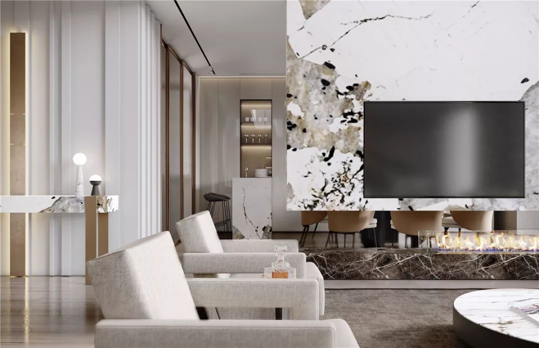 删繁就简的当代轻奢 | 东莞约 490 平米空间设计案例-5