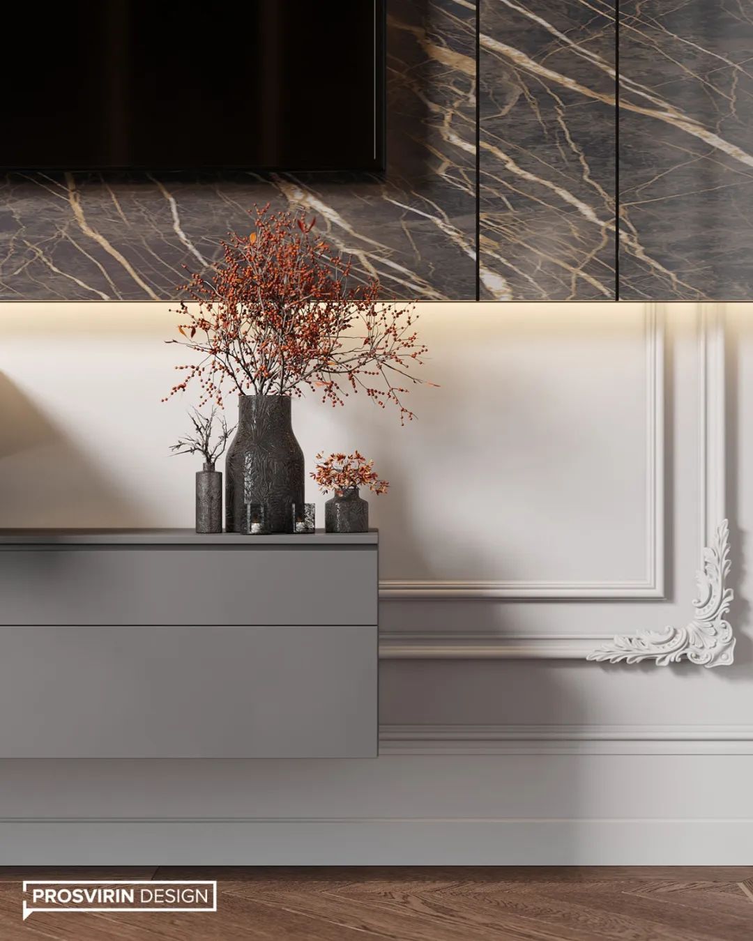 现代轻奢住宅丨Prosvirin Design-22