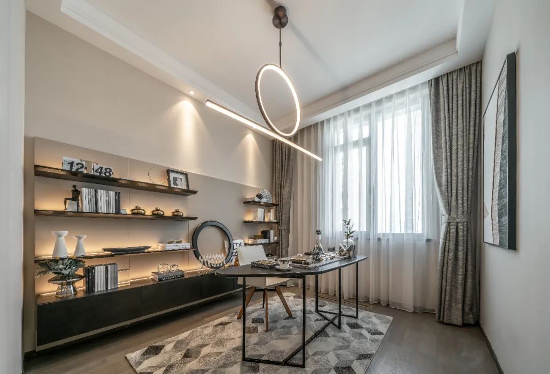 春光里的温暖家 | 济南奥体金茂府 230 样板间设计-46