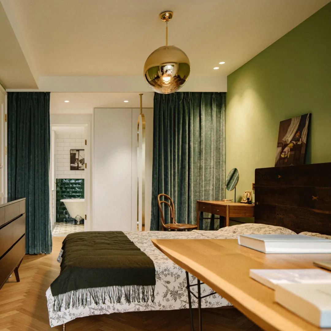 绿意复古，108㎡二手房变身温馨美宅-86