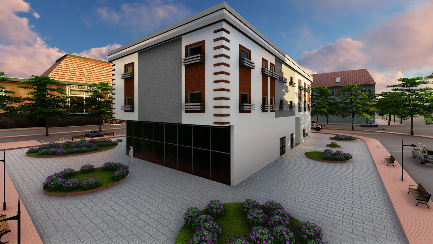 Residential commercial building.-3