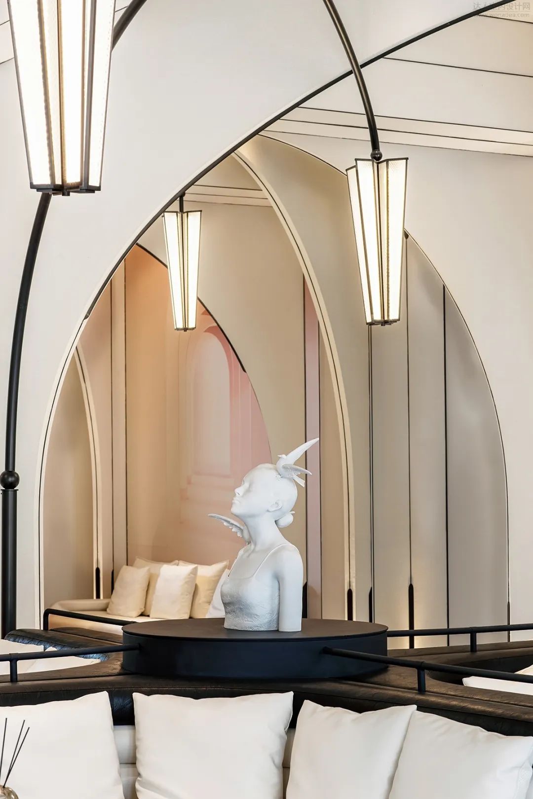 长春中海锦城售楼部 | 几何韵律中的优雅艺术空间-111