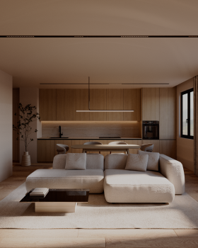 Tranquil Minimalism，Modern Apartment Interior