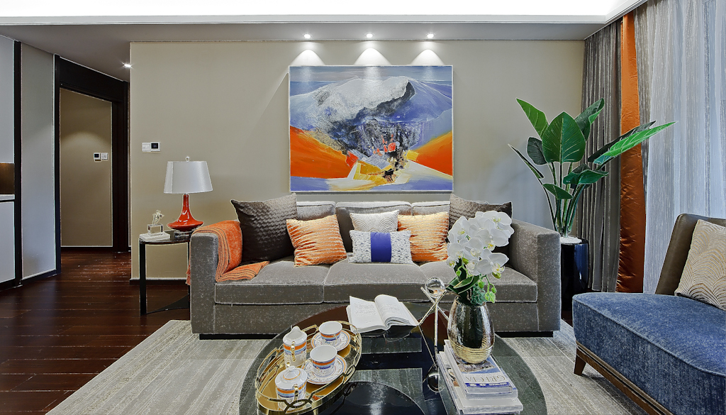 马鞍山朗诗熙华府混搭风样板房空间摄影-7