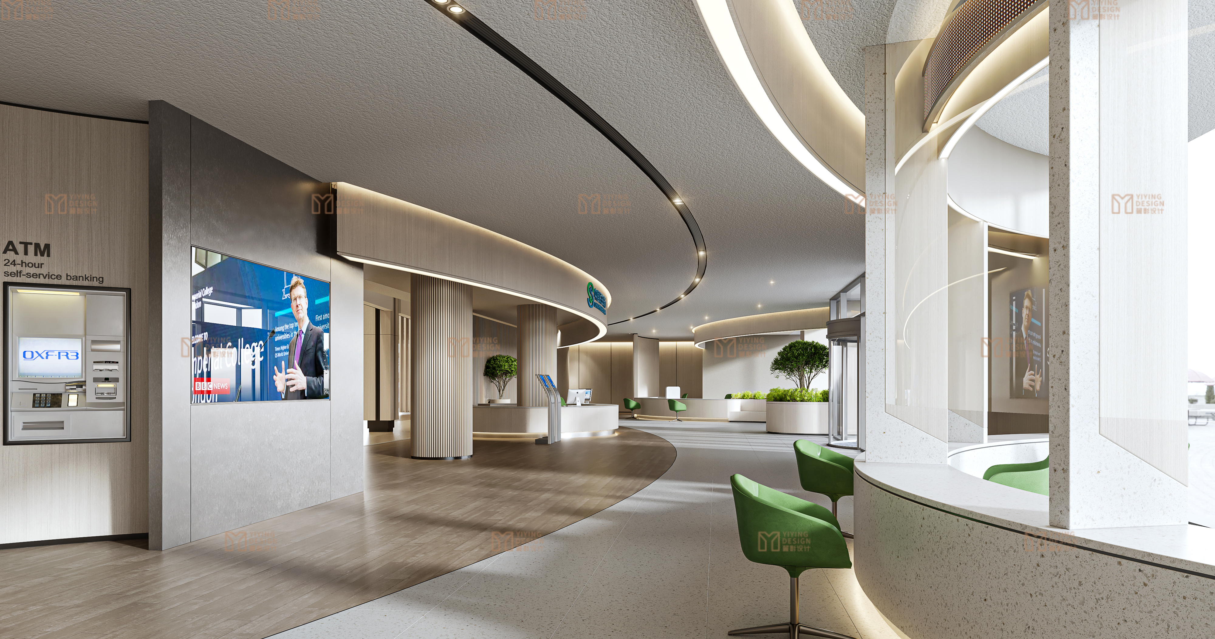 民生银行办公大楼┃办公室┃效果图-6