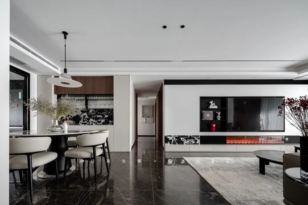 将185㎡精装房雕琢成现代意式质感居所丨住美全案&浅白设计-36