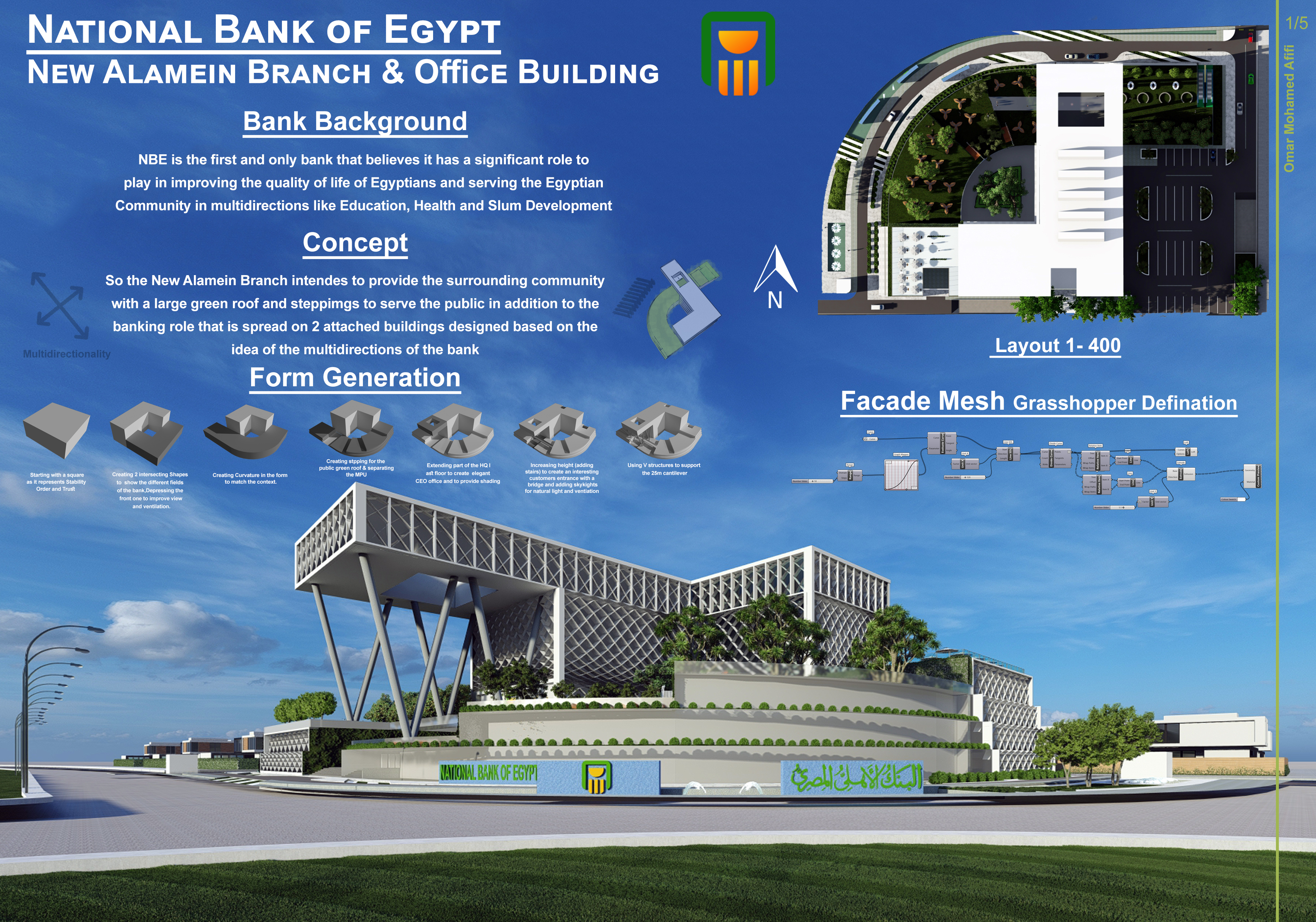 NBE New Alamein Branch & Office Building-0