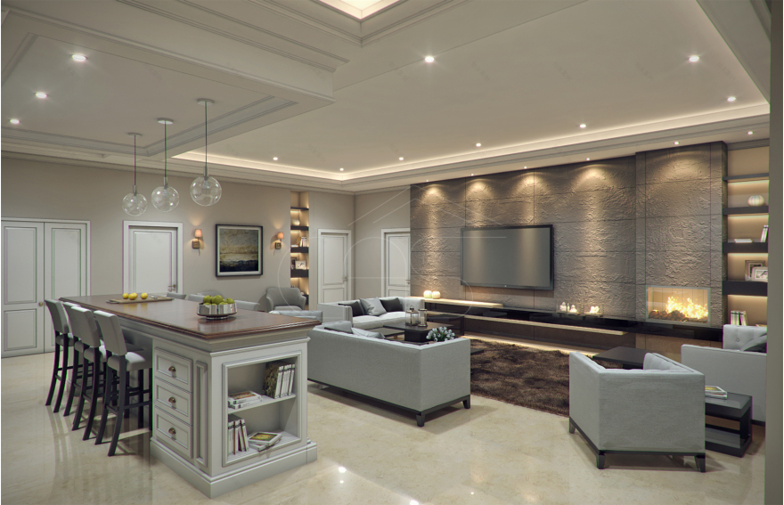 modern classic villa interior design-5
