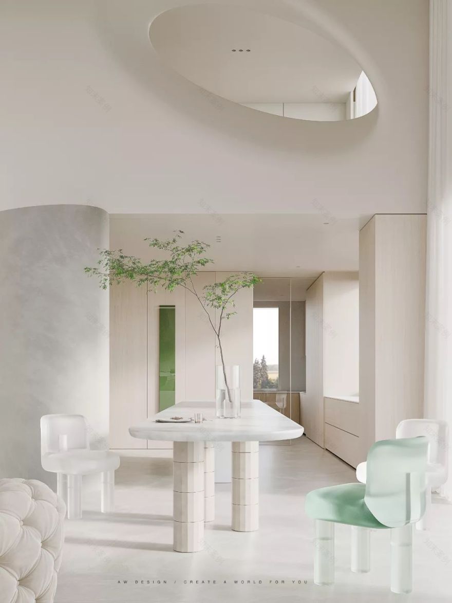 平衡几何与色彩的私宅空间-20