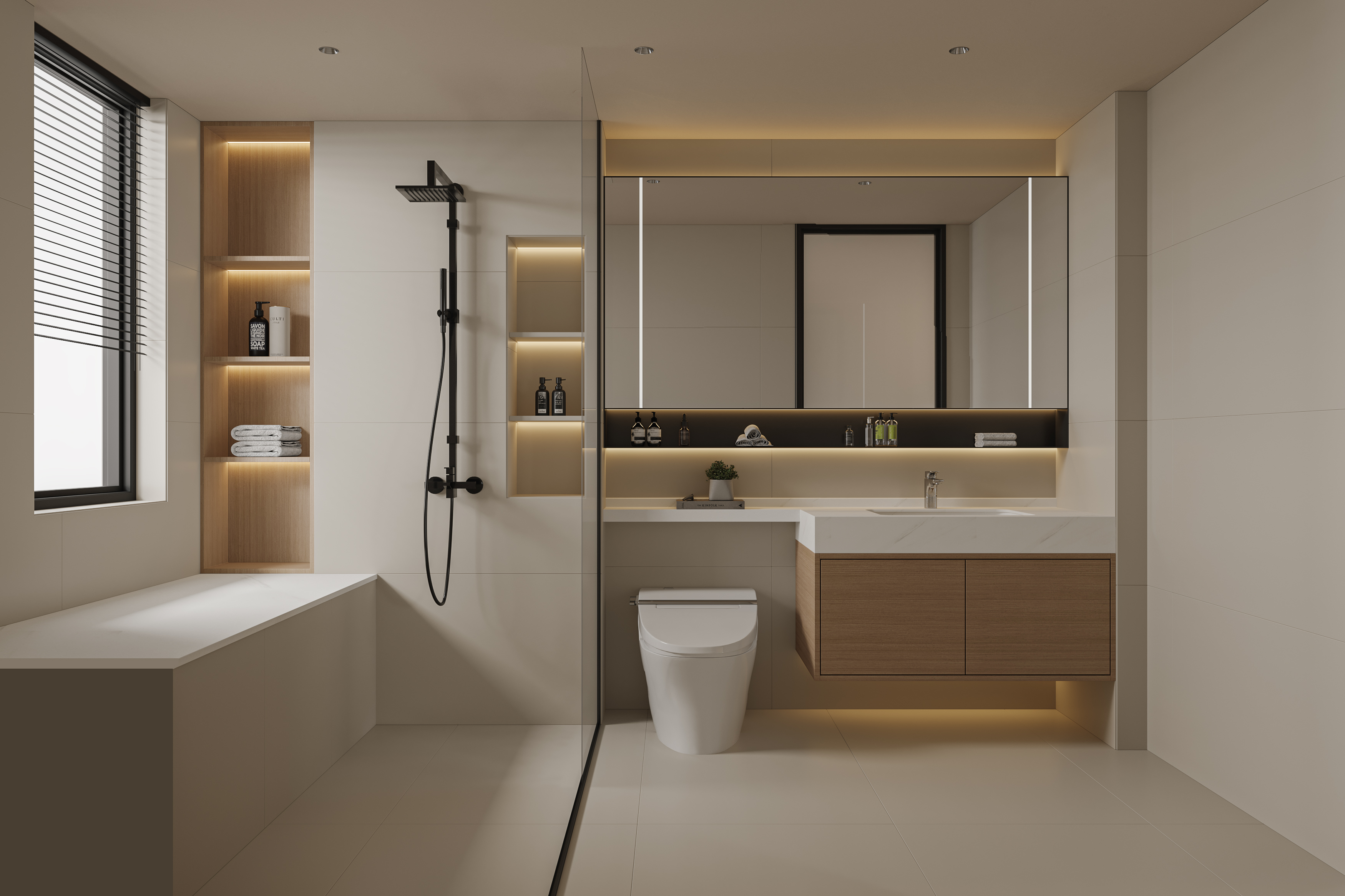 绘感视觉设计——现代奶油风格复式设计案例-12