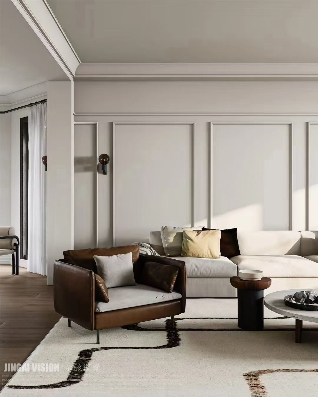 美式+原木客餐厅-8