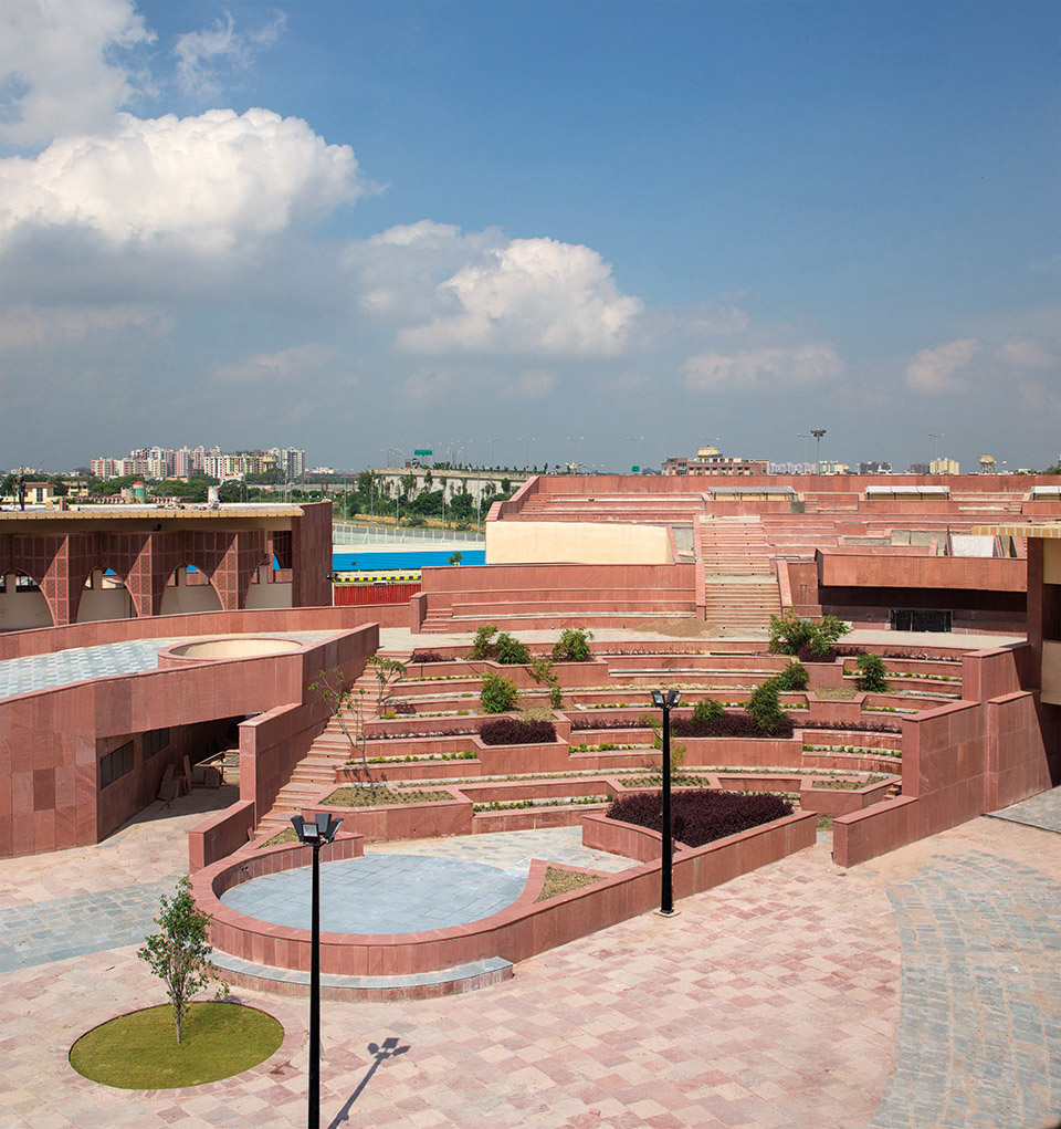 印度红拱螺旋城市市集-Avadh Shilpgram / Archohm Consults-23