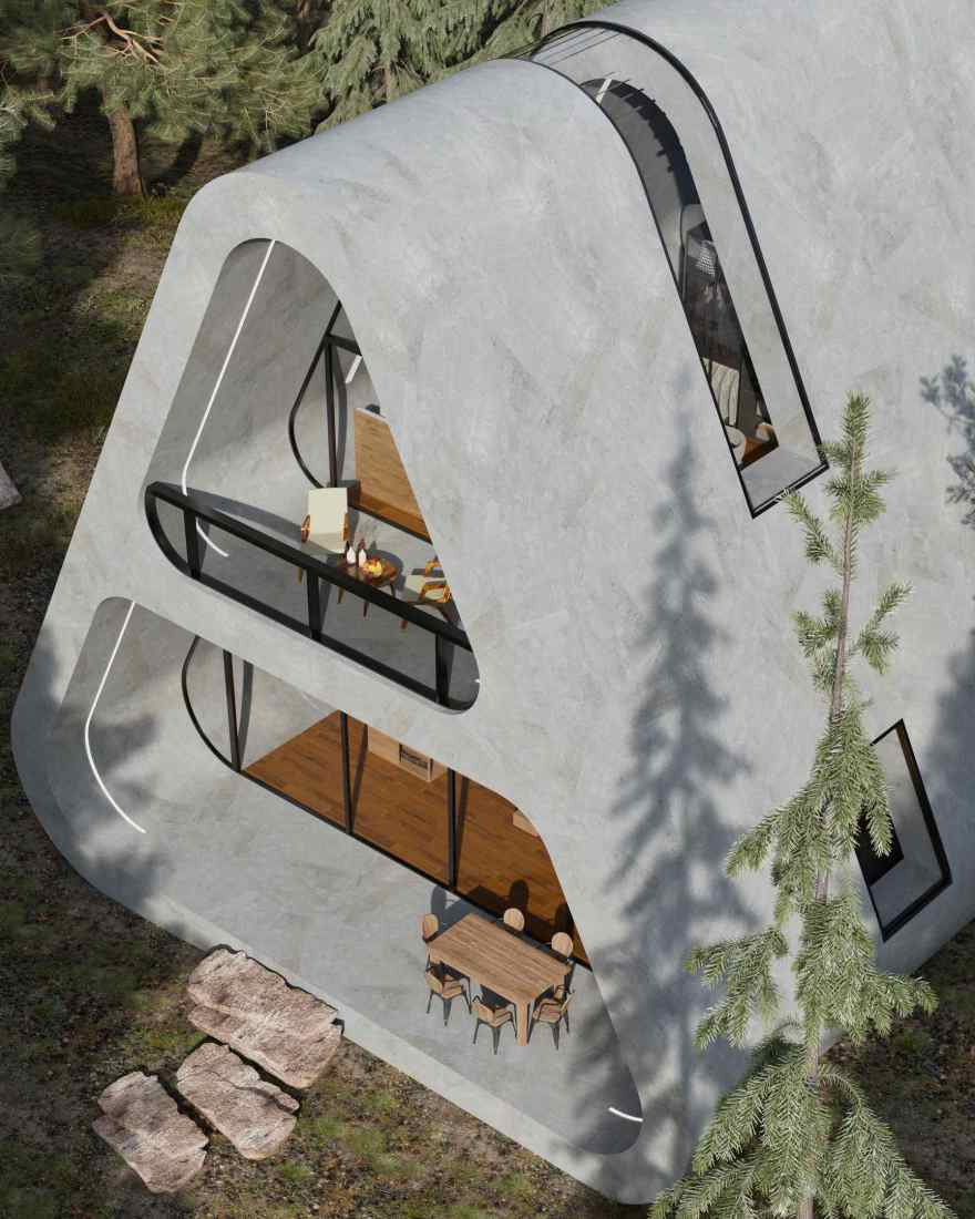 混凝土绿洲 A 形框架小屋设计丨加拿大温哥华丨Rabani Architectural Studio-13