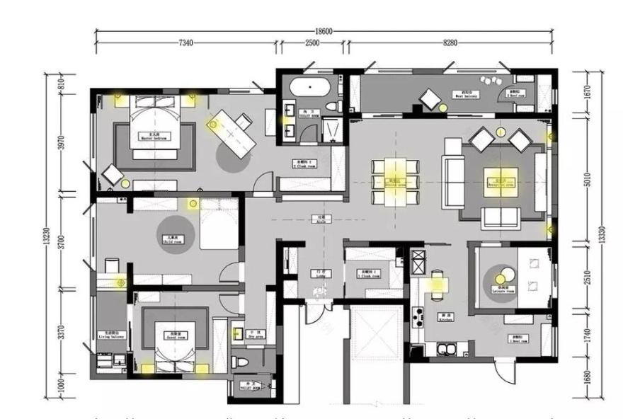 鸿鹄设计上海轻奢平层,精致细节呈现品质生活-0