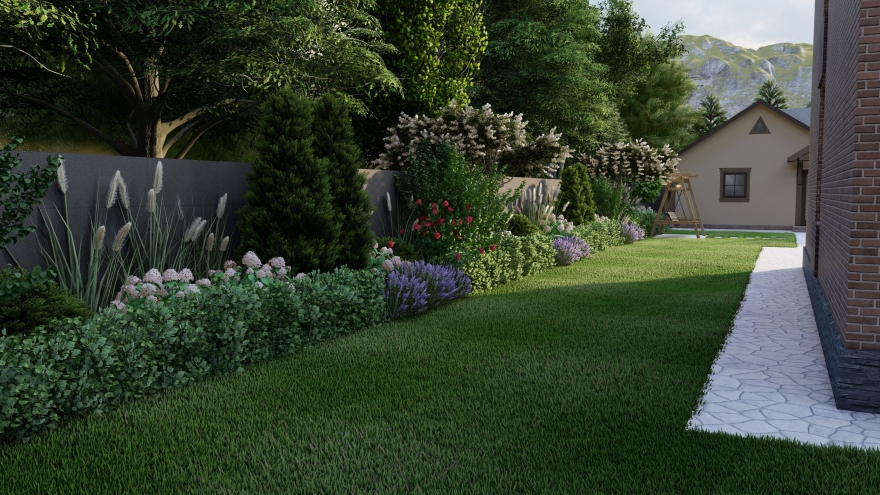 Дизайн-проект частного участка 11 соток-2