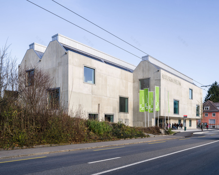 瑞士圣加仑自然历史博物馆 以石材为主的现代地标建筑-28