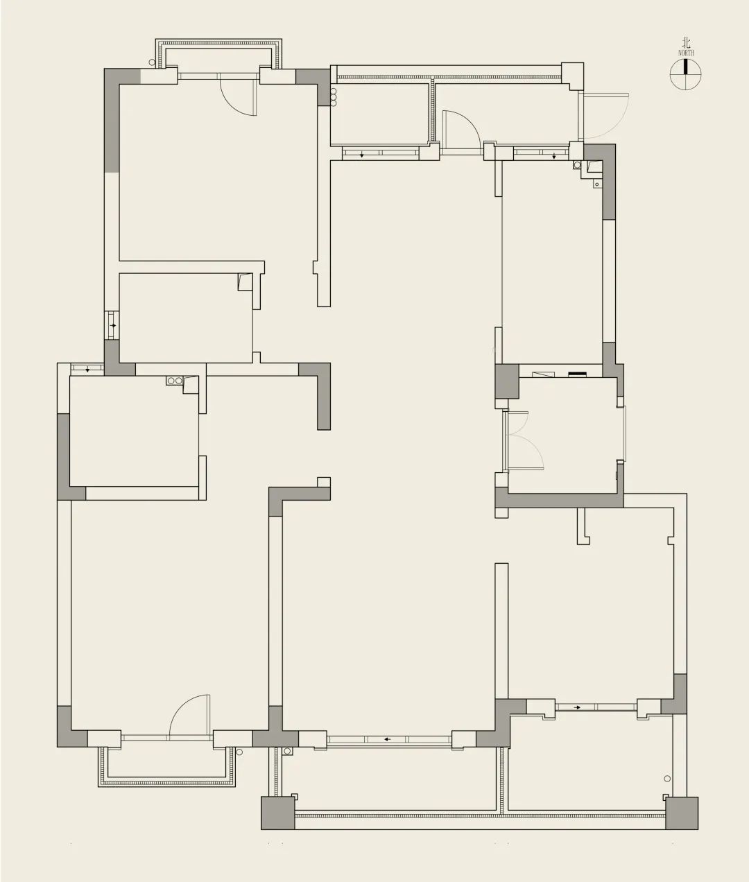 140㎡三室两厅，打破常规的婚房设计 | 北岩设计-22