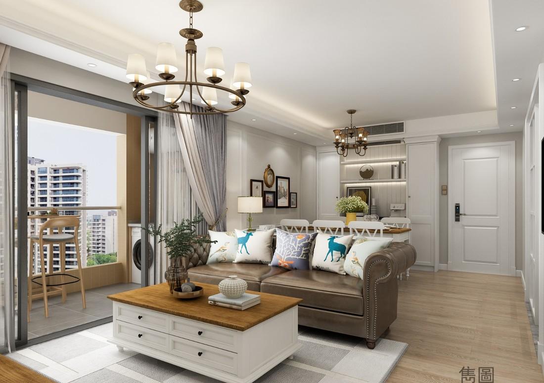 广州盈翠华庭唐宅美式家居改造-4