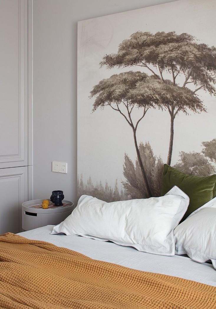 深白设计丨平层北欧风,一半骄阳一半幽蓝的冰雪季柔软时光-26