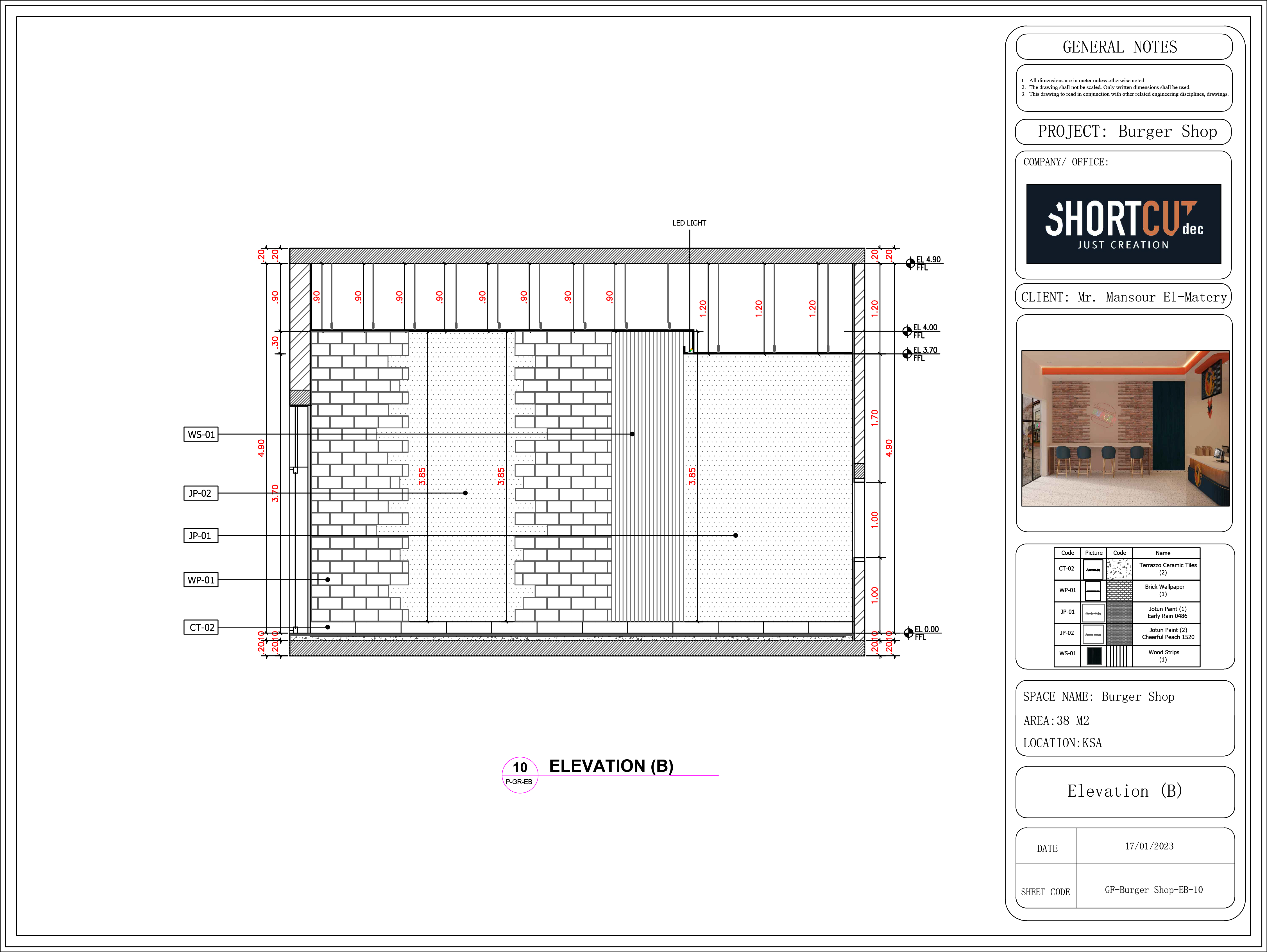 Burger Shop Design | Shop Drawings-5