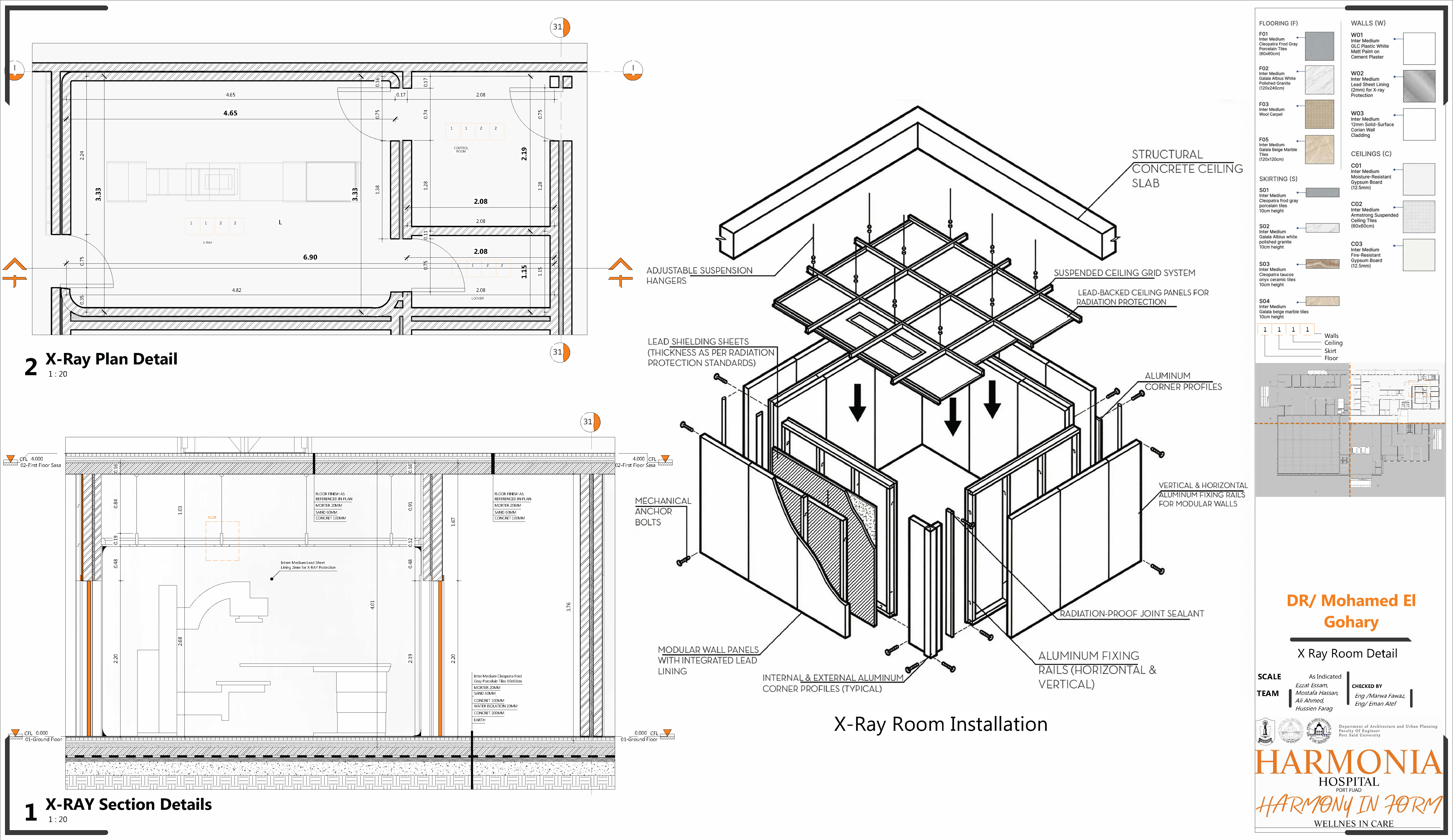 HARMONIA 100床综合医院技术与施工图及工程量清单项目丨塞得港大学工程,建筑与城市规划系-37