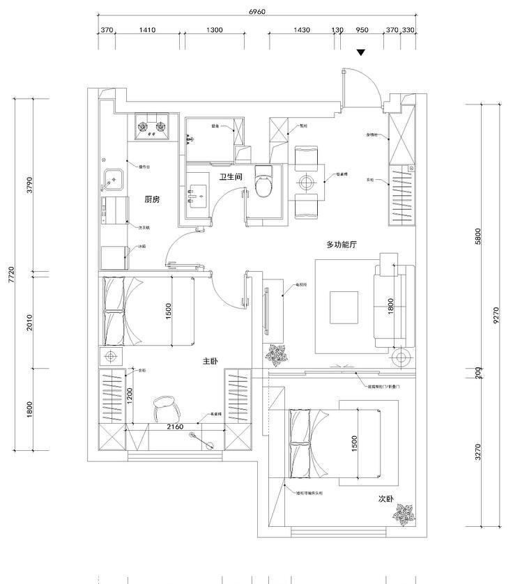 北城半夏原始结构小户型空间优化-6