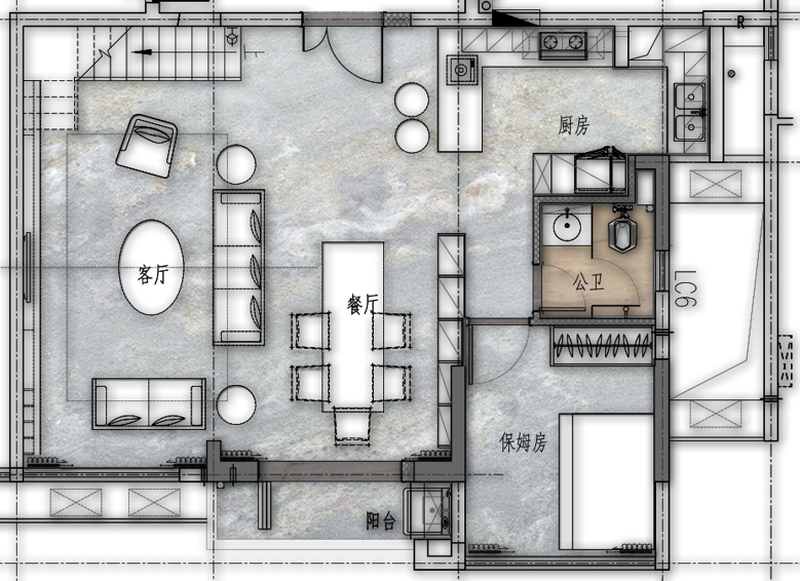 深圳罗湖复式住宅室内设计-11