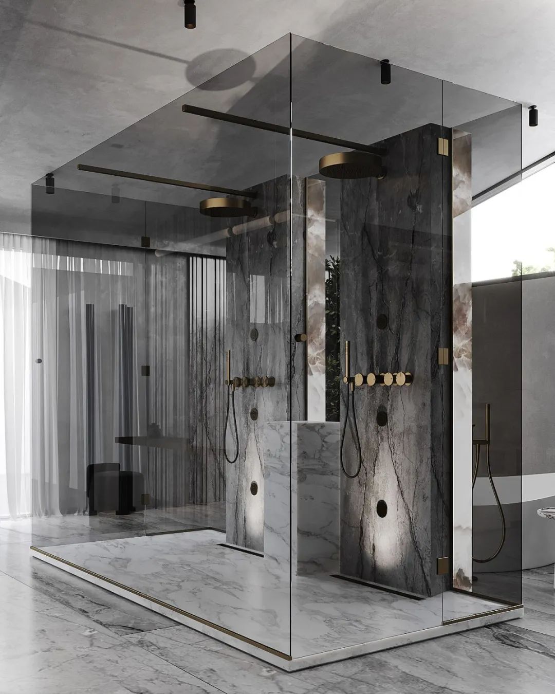 灰色奢华 · 1300㎡大宅设计丨IQOSA Architect-55