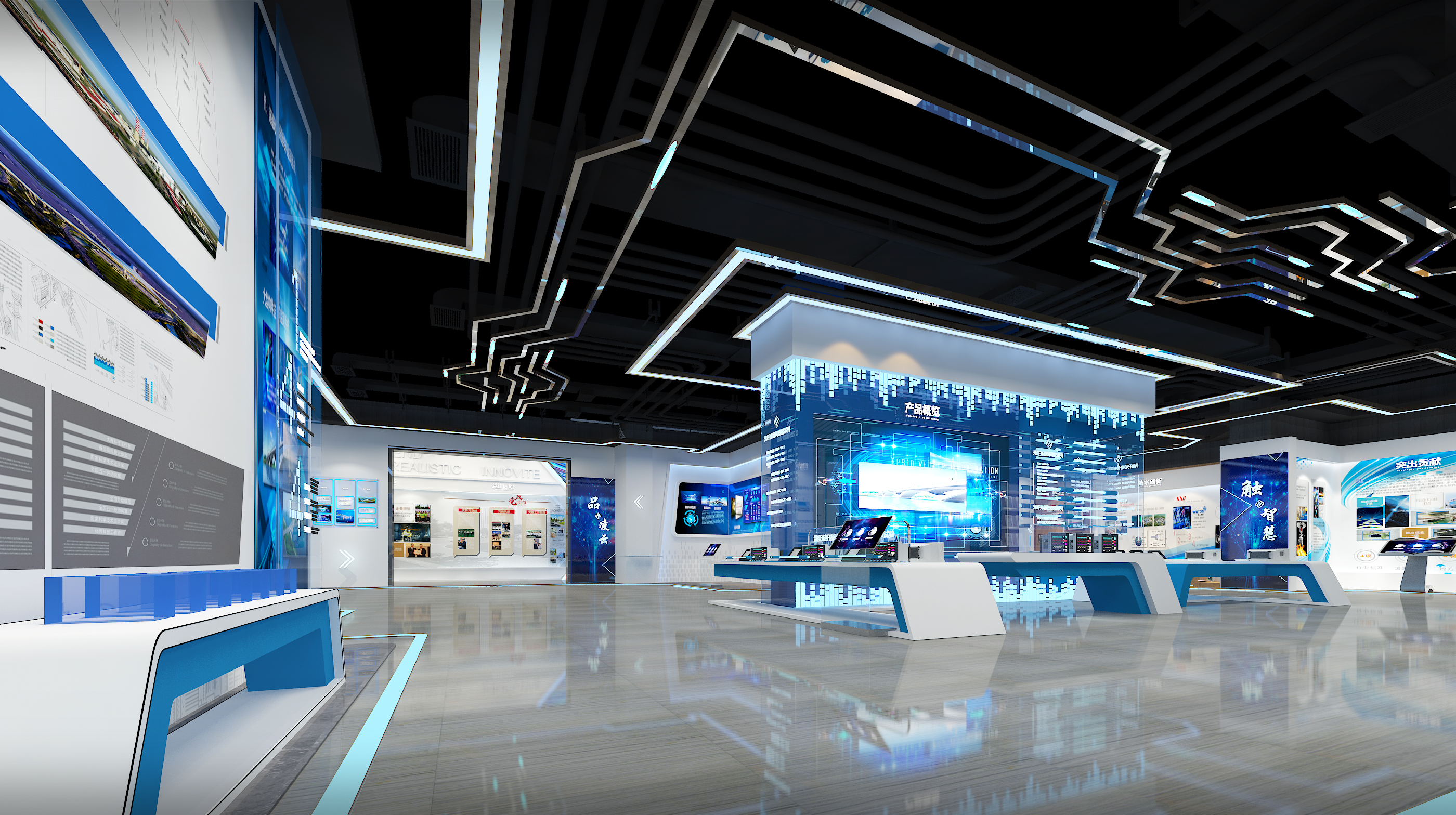 武汉某光电企业展厅-12