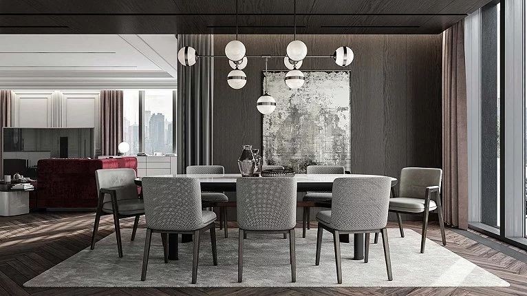 现代简约轻奢风格 | 混搭元素打造高级感大宅-38