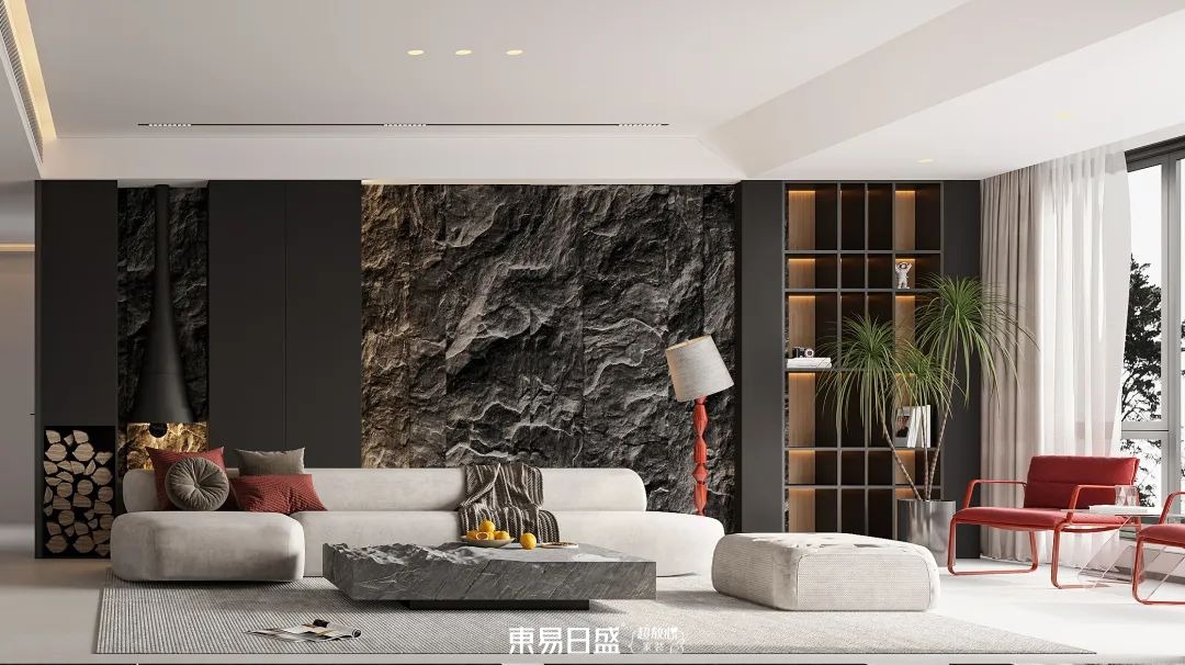 260㎡杭州家装丨经典黑白灰，装修中的简约法则-17