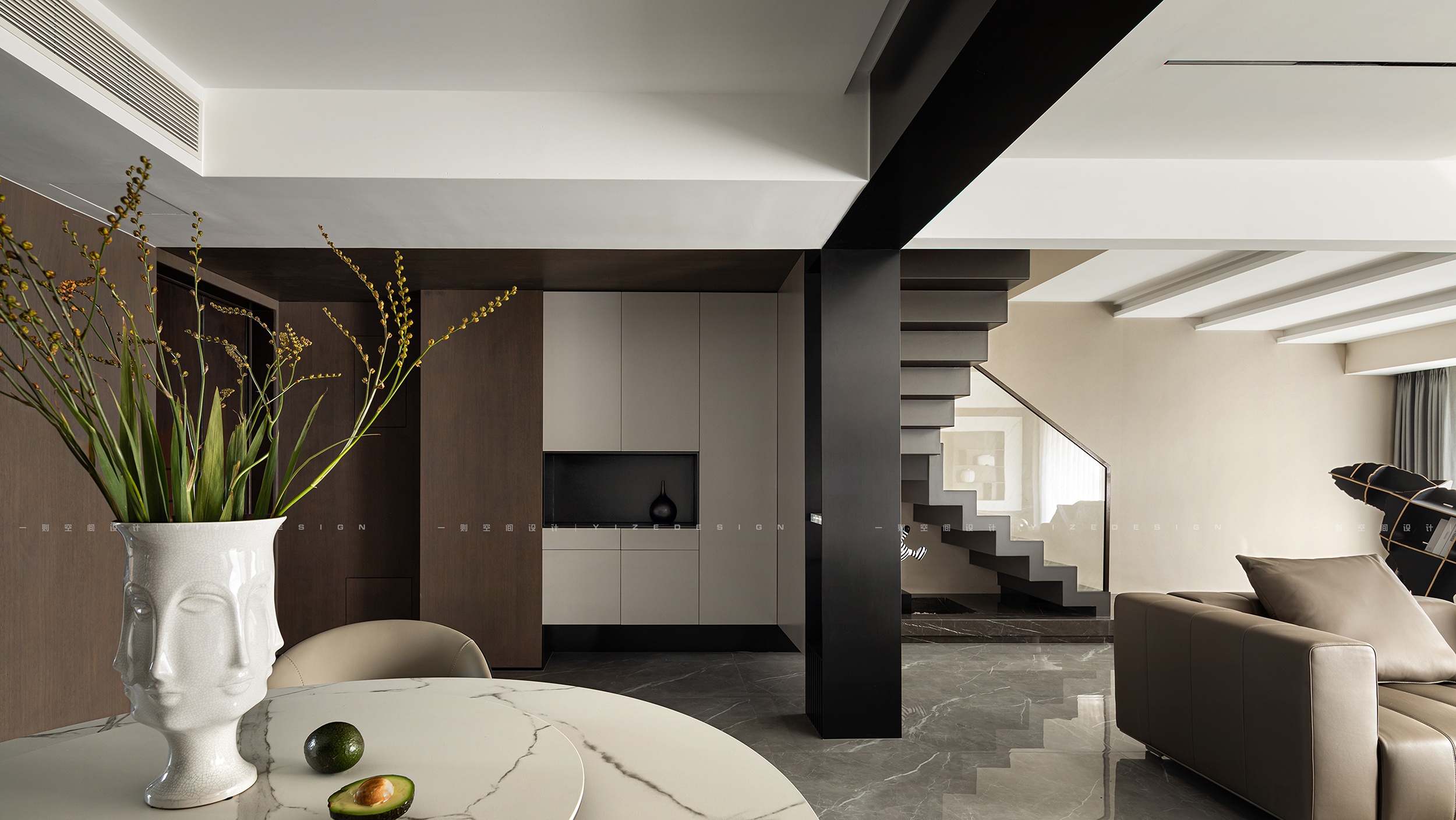 杭州现代黑白跃层住宅丨中国杭州-13