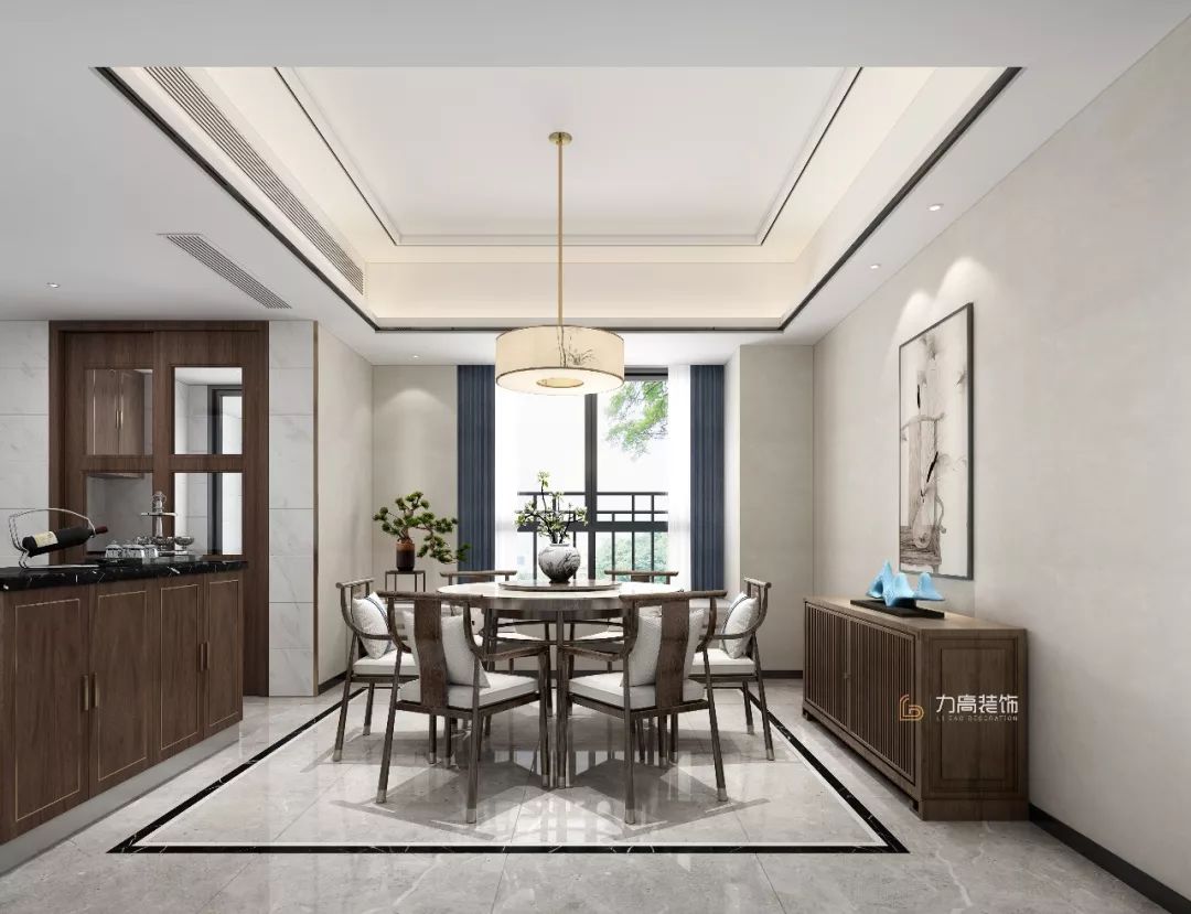 潮州力高装饰打造新中式凤鸣公馆，展现东方美学韵味-17