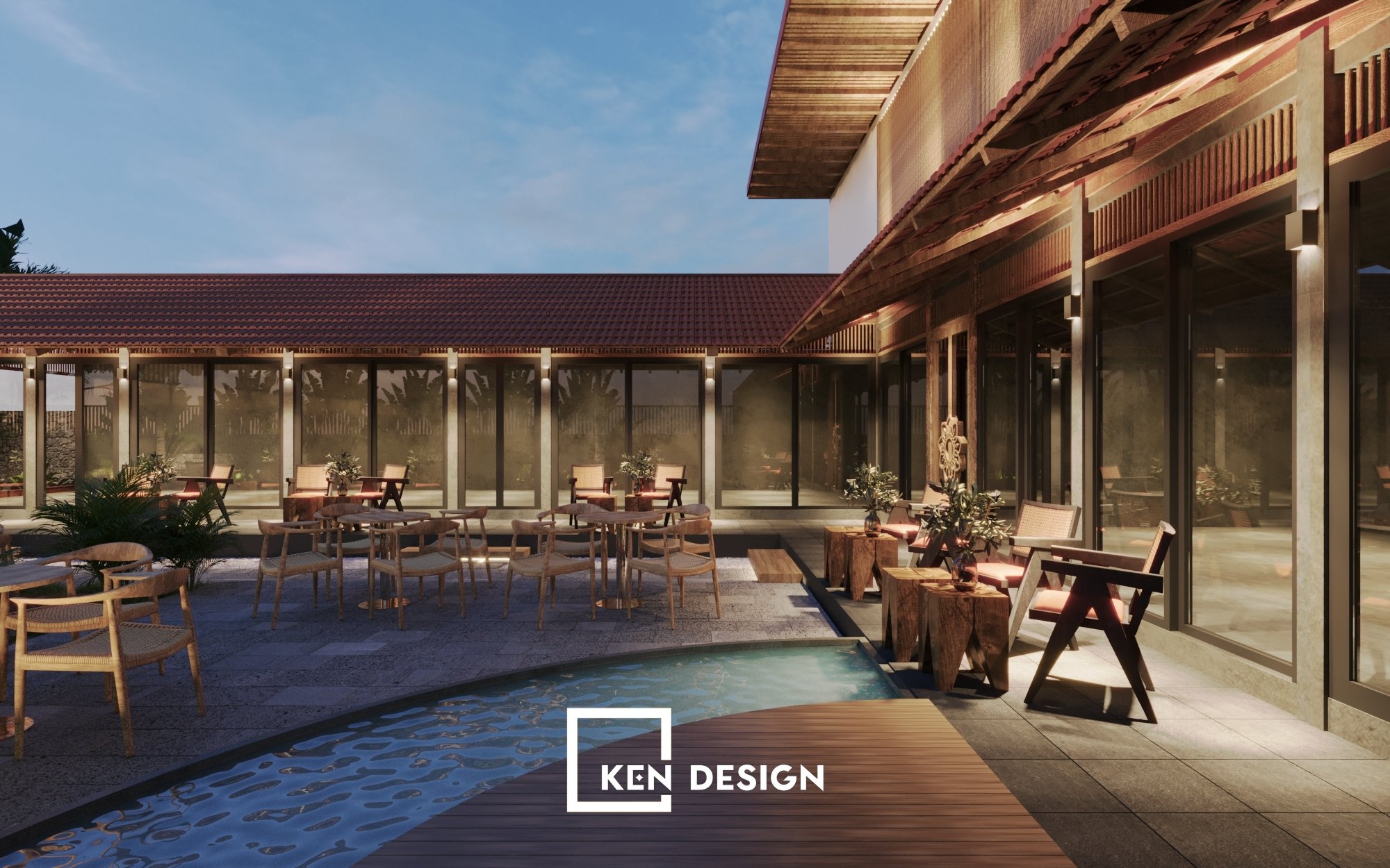 河内花园咖啡馆设计丨越南河内丨KenDesign-38