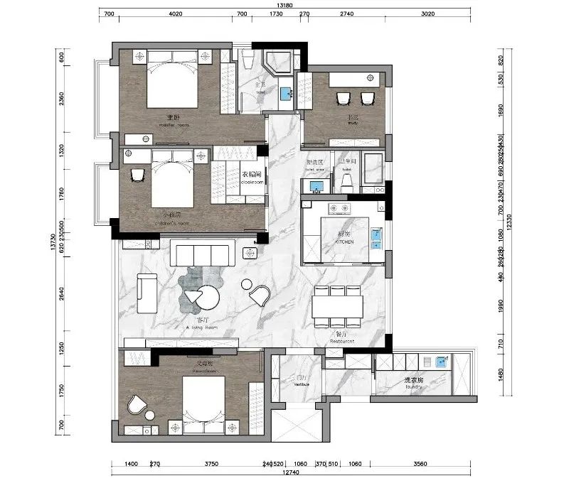 邂逅美宅 · 135 平现代简约舒适空间设计丨中国宁波丨橙熹设计-44