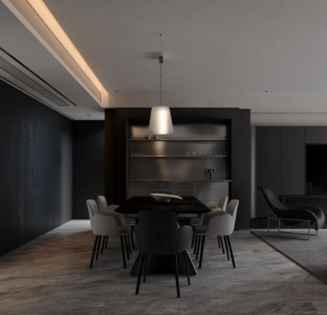 FANYUESTUDIO|江上印180㎡精装改造·现代意式黑奢婚房-42