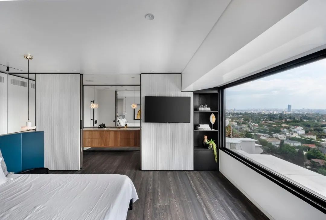 特拉维夫顶层住宅,黑白色调的时尚空间-4