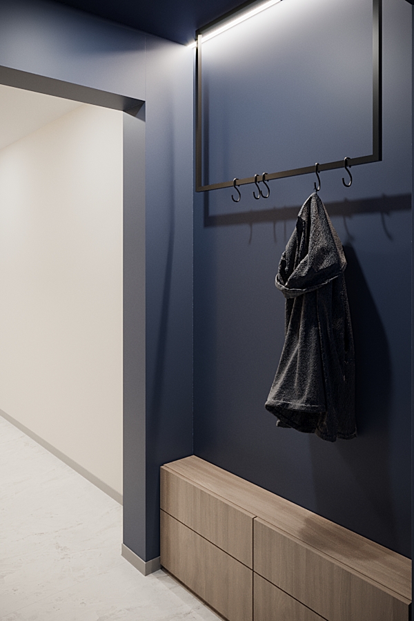 Small cozy apartment with indigo color-0