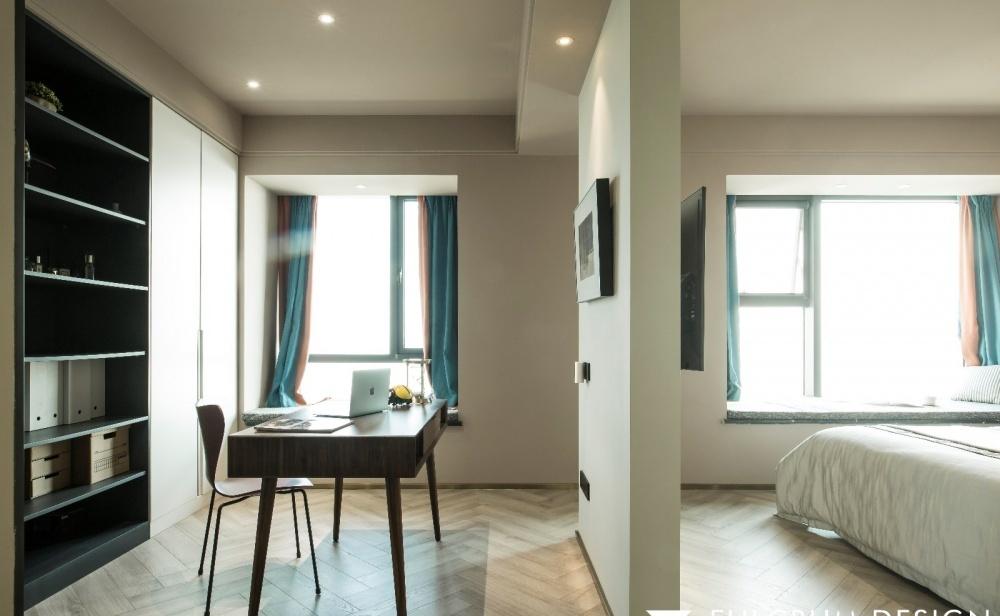 90 后小姐姐的现代独居空间 | 拆墙扩景,主卧套房,黑白书房-43