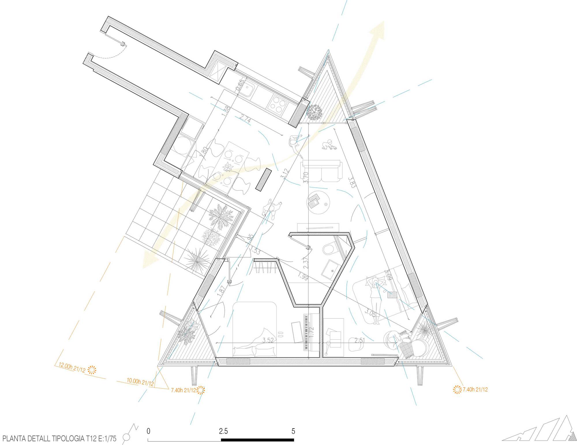 72 套社会住房单元丨西班牙巴塞罗那-37