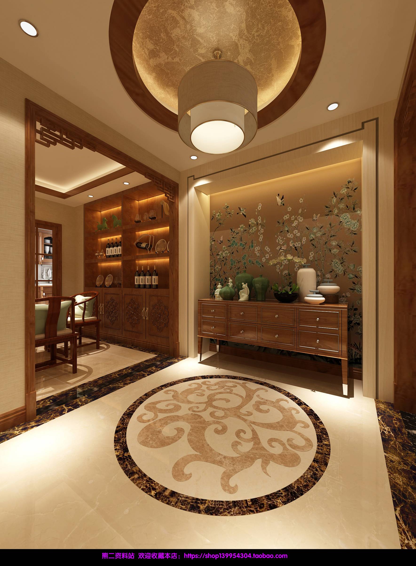 新中式 中式古典 奢华家装别墅样板房-8-27