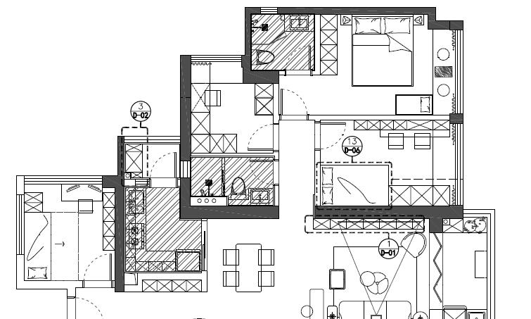 301设计研究所丨平层丨复古色彩与现代元素的完美融合-1