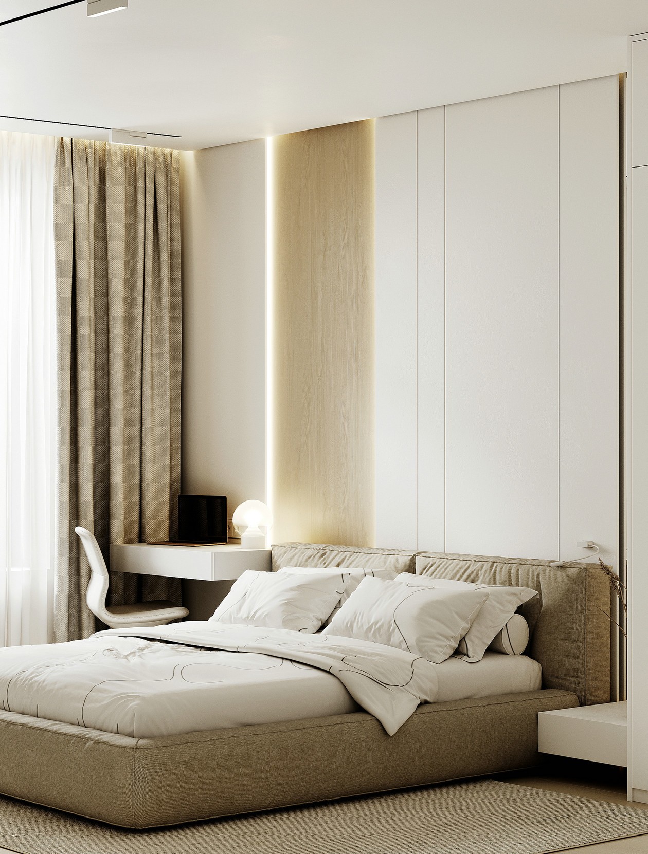 原木与浅灰色住宅设计-8