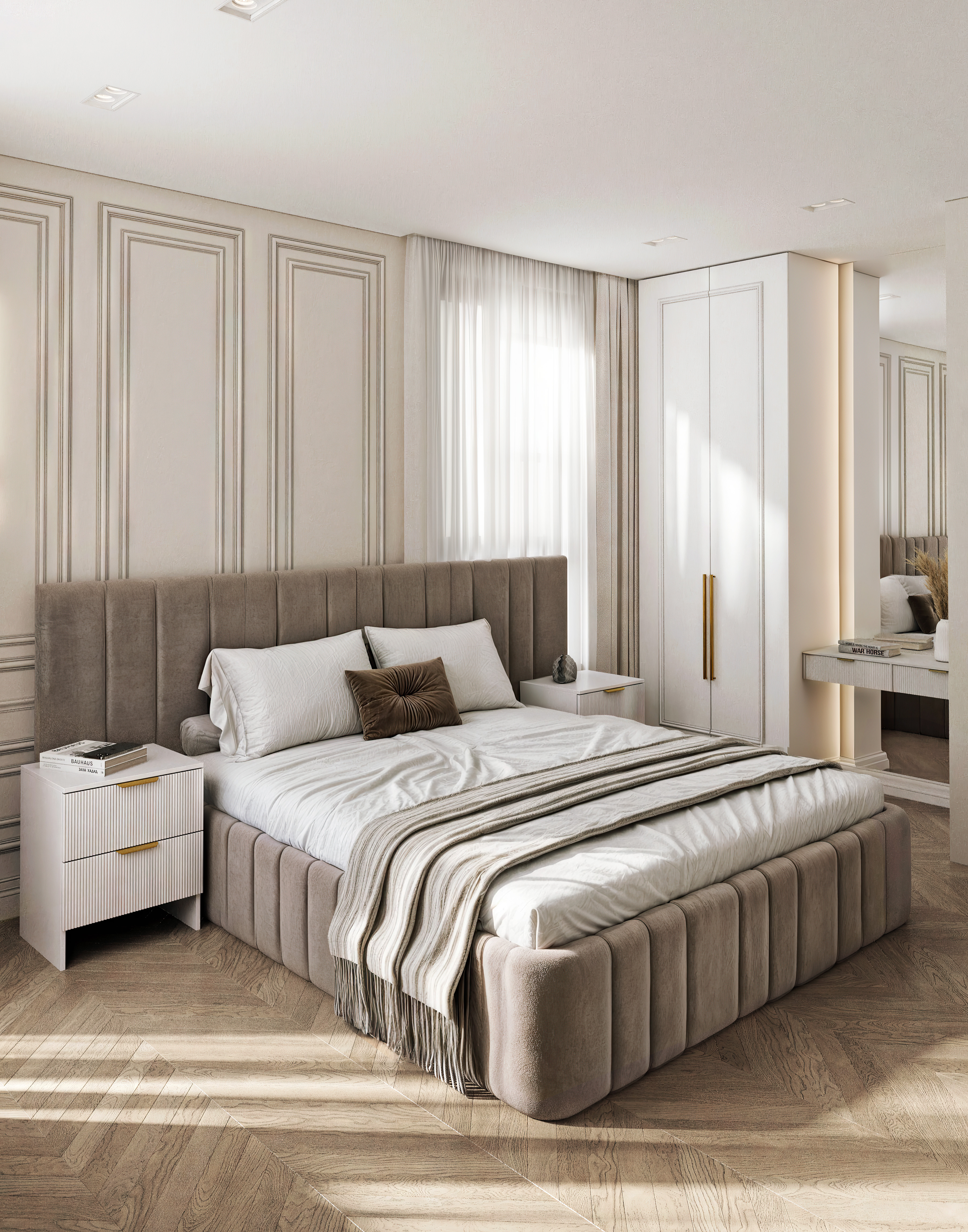 莫斯科郊外公寓带阳台卧室3D可视化设计丨俄罗斯莫斯科-3