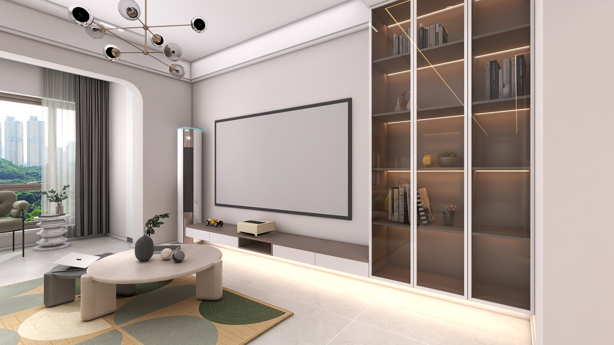 四川成都朗基香颂天府二期（113平方现代简约四居室）-9