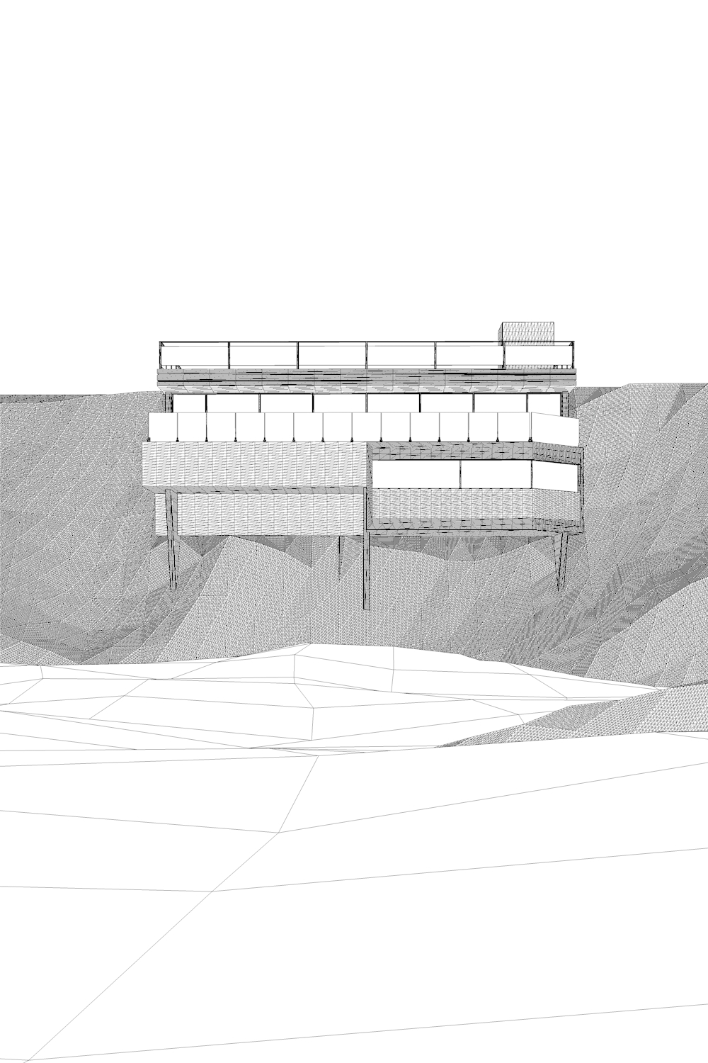 建筑表现 | 悬崖上的住宅-9