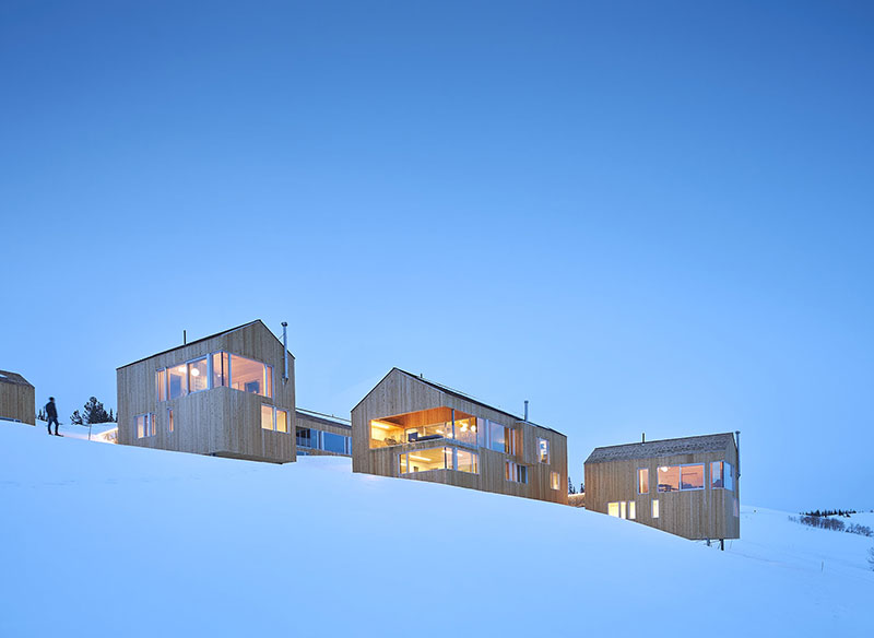 美国犹他州雪山全景山间小屋-18