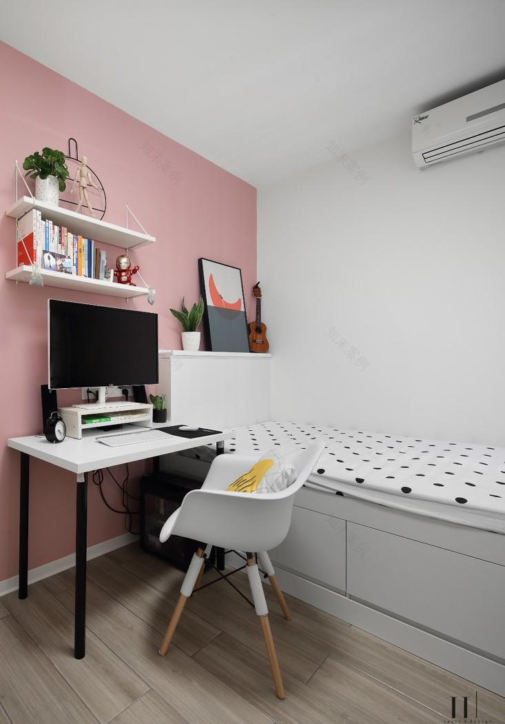 58 平米二手房重装 | 灰蓝茱萸粉的温馨小窝-33