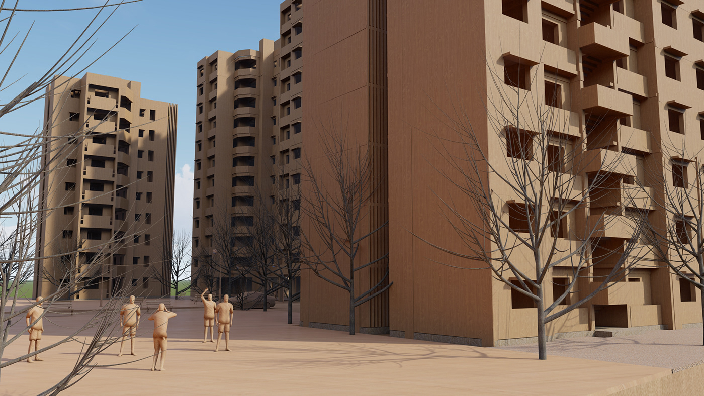 Anastasiya Gushchina丨公寓建筑丨Architectural maquette model-3